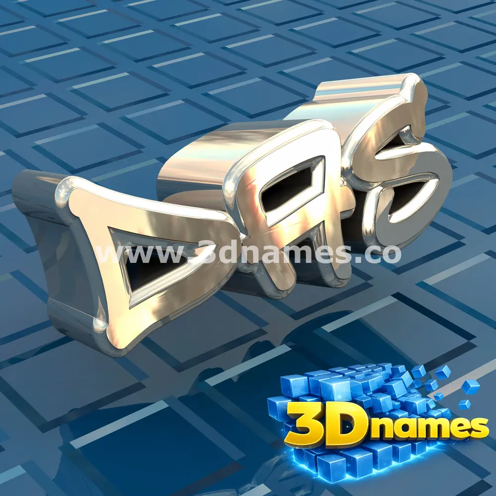 das in Blue Bling style - 3D name wallpaper