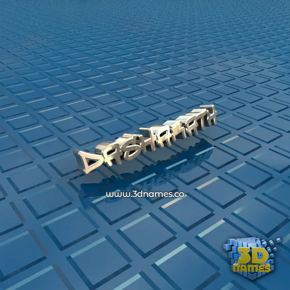 dasharath in Blue Bling style - 3D name wallpaper