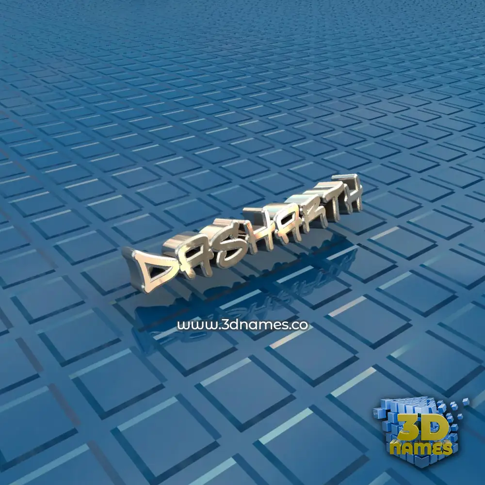 dasharth in Blue Bling style - 3D name wallpaper