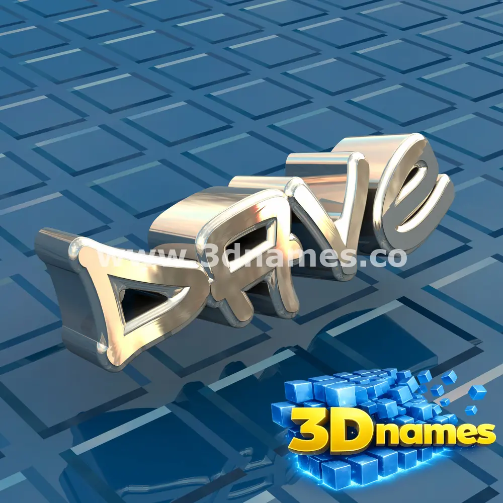 dave in Blue Bling style - 3D name wallpaper
