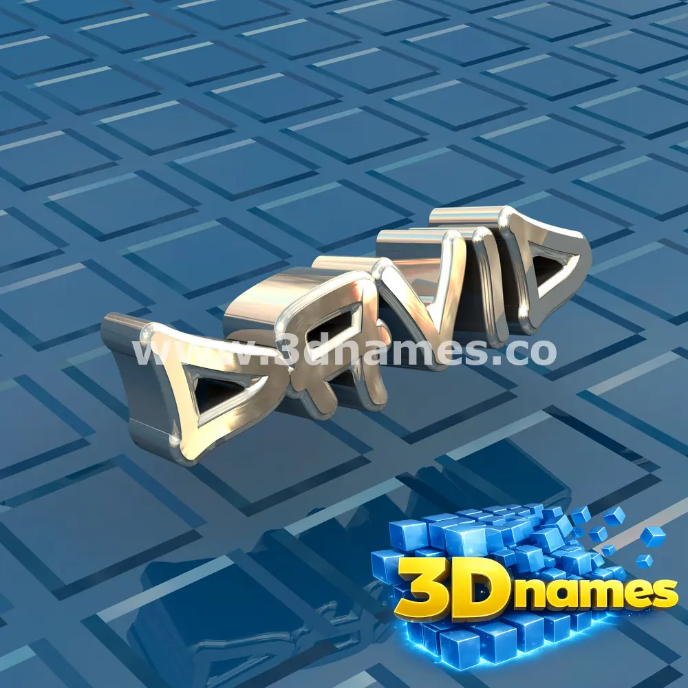 david in Blue Bling style - 3D name wallpaper