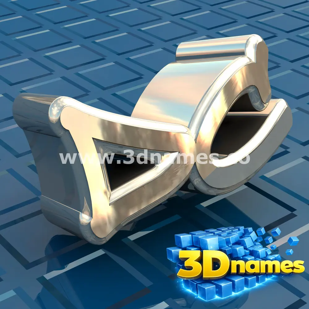dc in Blue Bling style - 3D name wallpaper