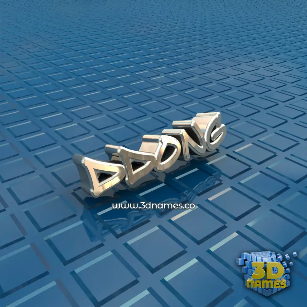 ddong in Blue Bling style - 3D name wallpaper