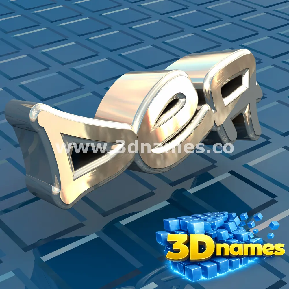 dea in Blue Bling style - 3D name wallpaper