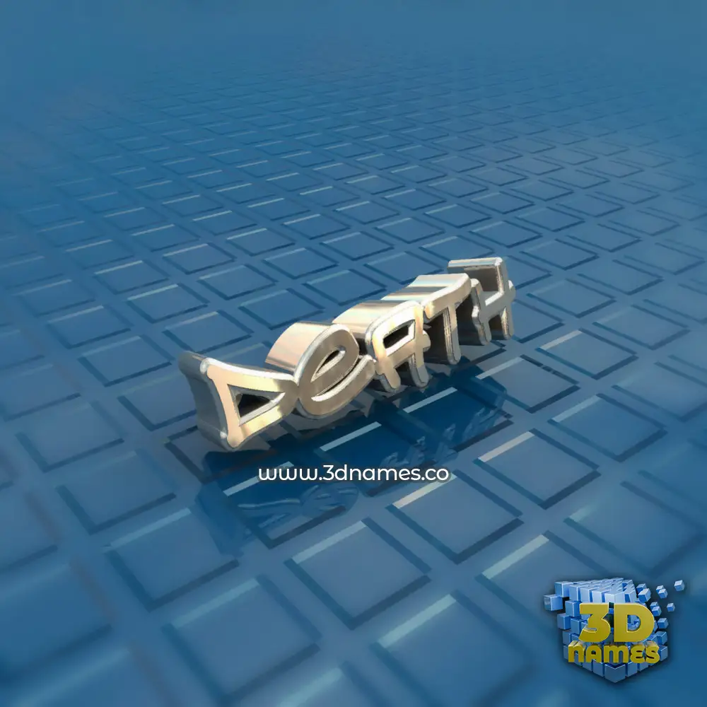 death in Blue Bling style - 3D name wallpaper