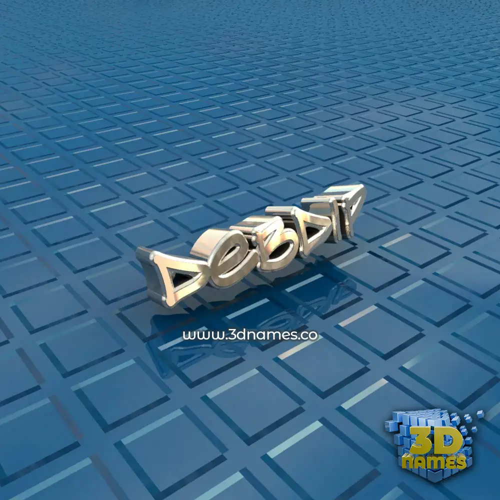 debdip in Blue Bling style - 3D name wallpaper