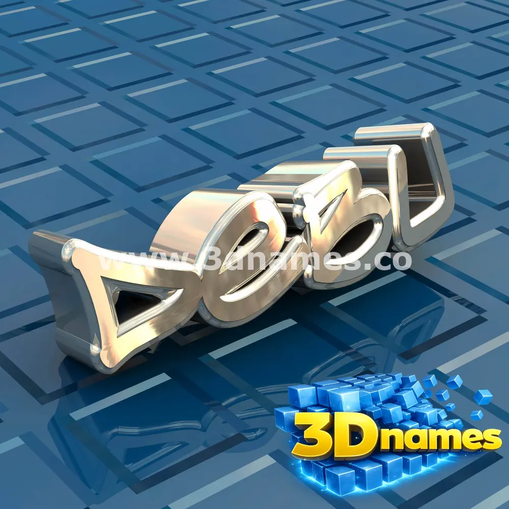debu in Blue Bling style - 3D name wallpaper
