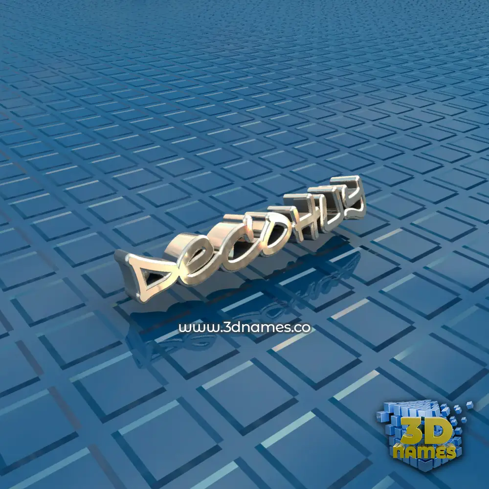 decohuy in Blue Bling style - 3D name wallpaper