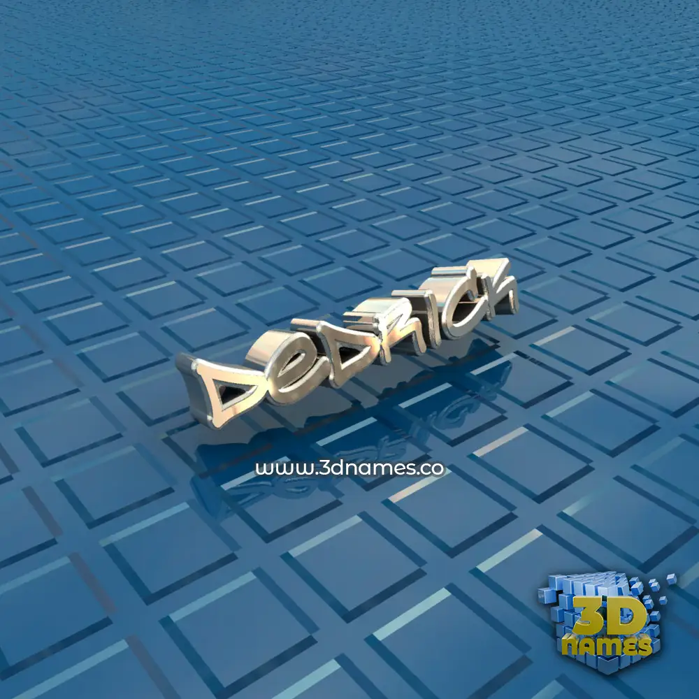 dedrick in Blue Bling style - 3D name wallpaper