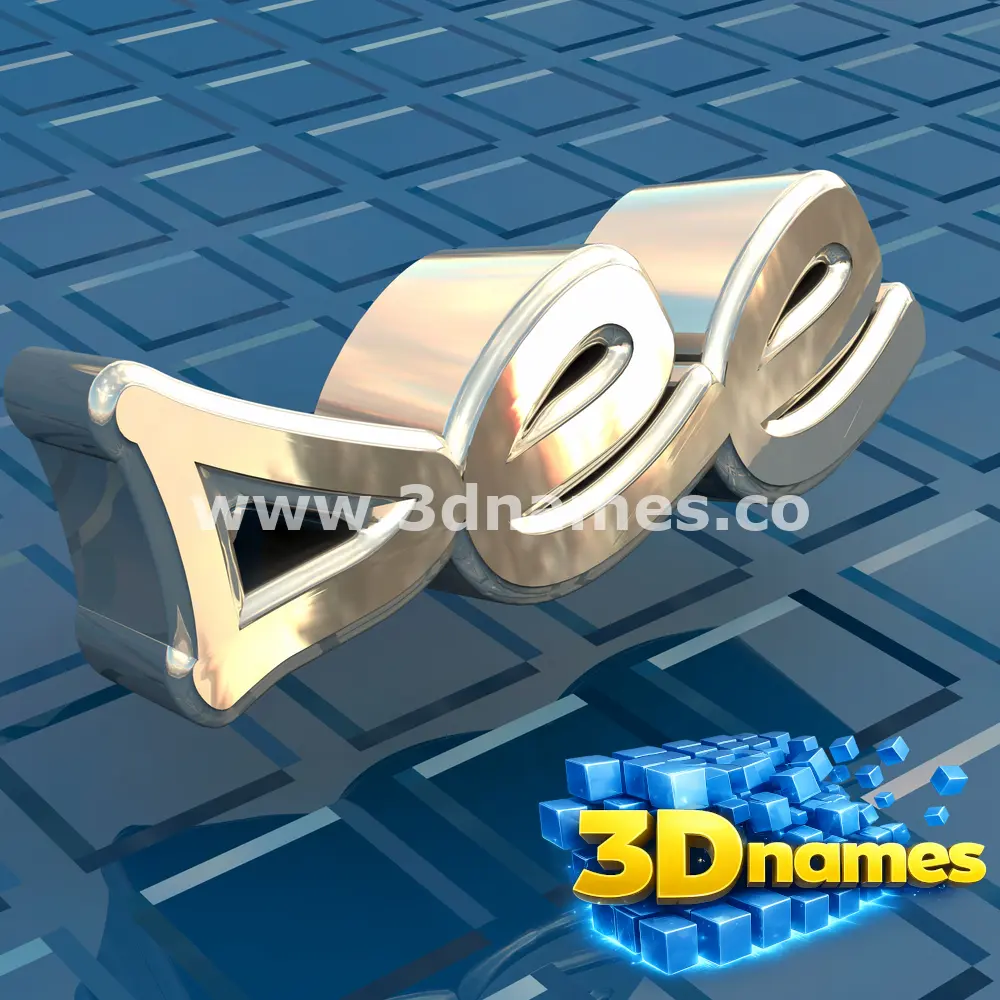 dee in Blue Bling style - 3D name wallpaper