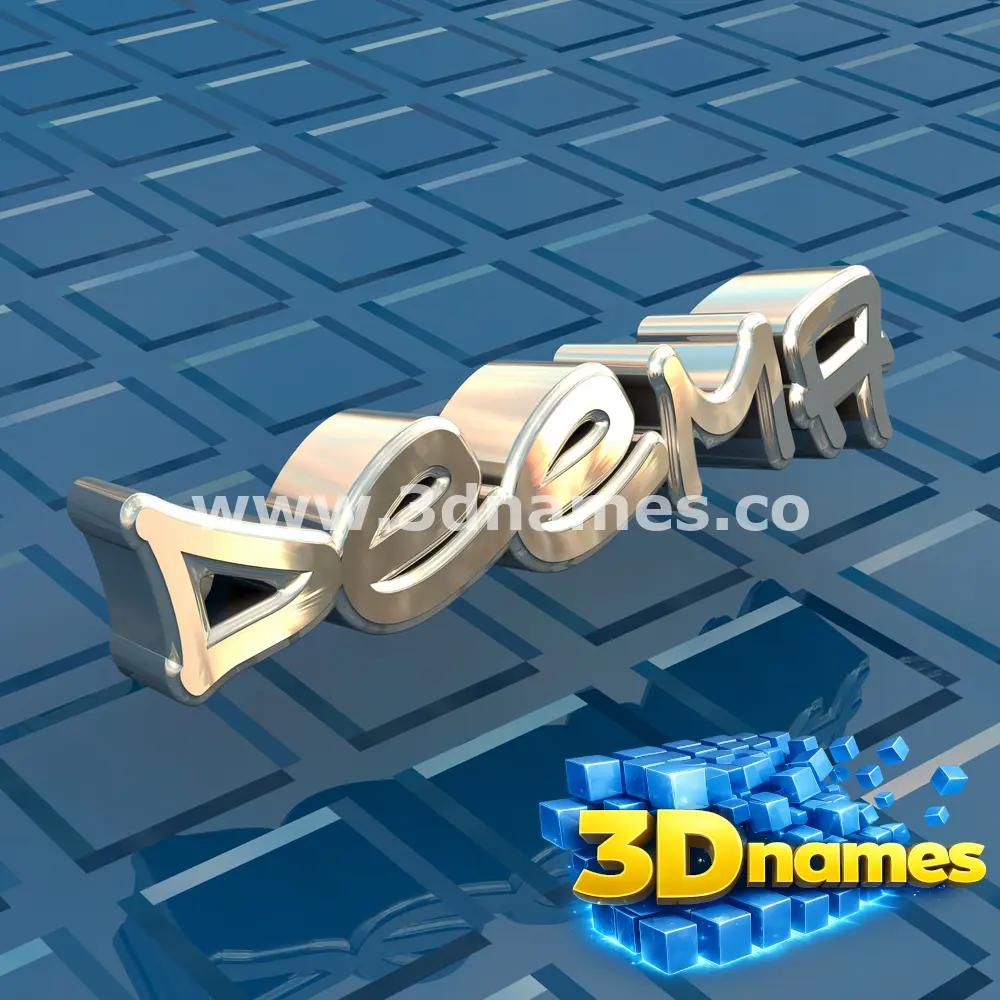 deema in Blue Bling style - 3D name wallpaper