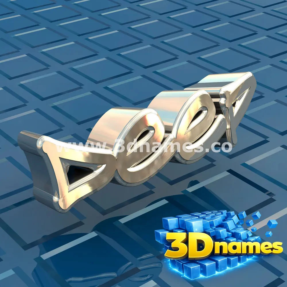 deep in Blue Bling style - 3D name wallpaper