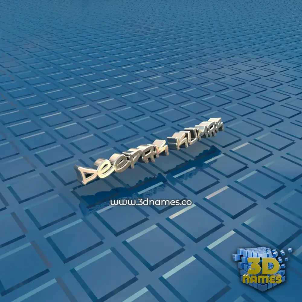 deepak kumar in Blue Bling style - 3D name wallpaper