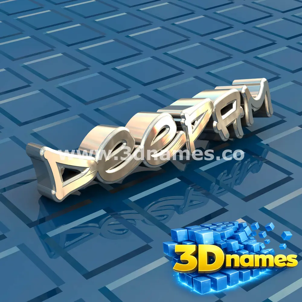 deepam in Blue Bling style - 3D name wallpaper