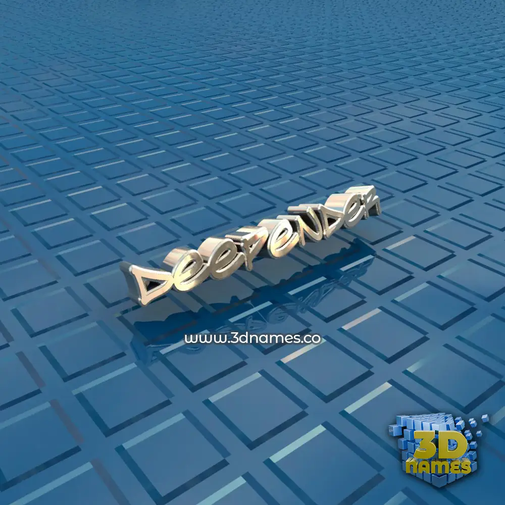 deepender in Blue Bling style - 3D name wallpaper