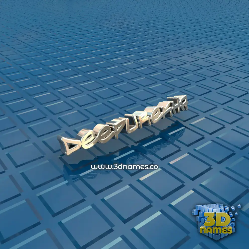 deepurekha in Blue Bling style - 3D name wallpaper