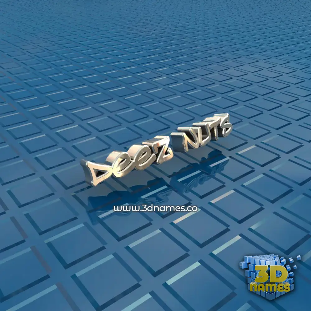 deez nuts in Blue Bling style - 3D name wallpaper