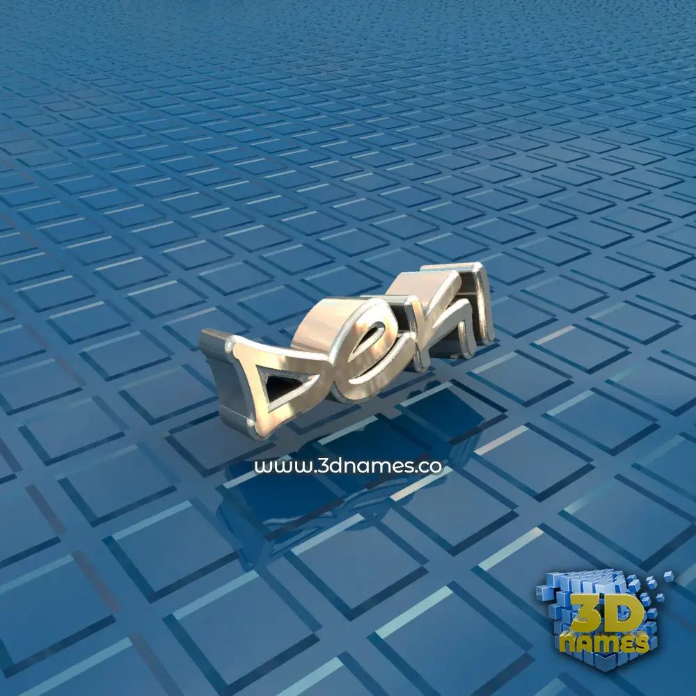 deki in Blue Bling style - 3D name wallpaper