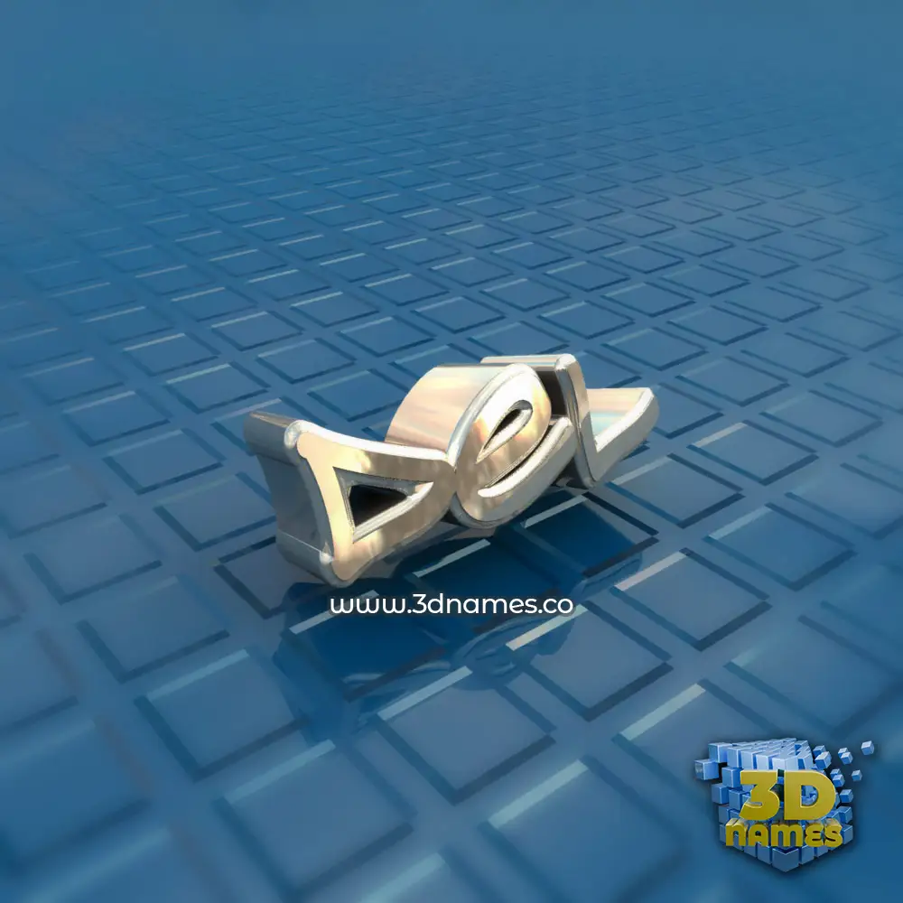 del in Blue Bling style - 3D name wallpaper