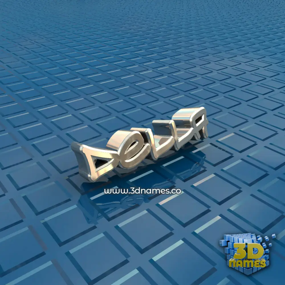 della in Blue Bling style - 3D name wallpaper