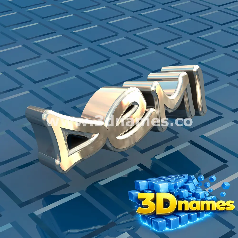 demi in Blue Bling style - 3D name wallpaper
