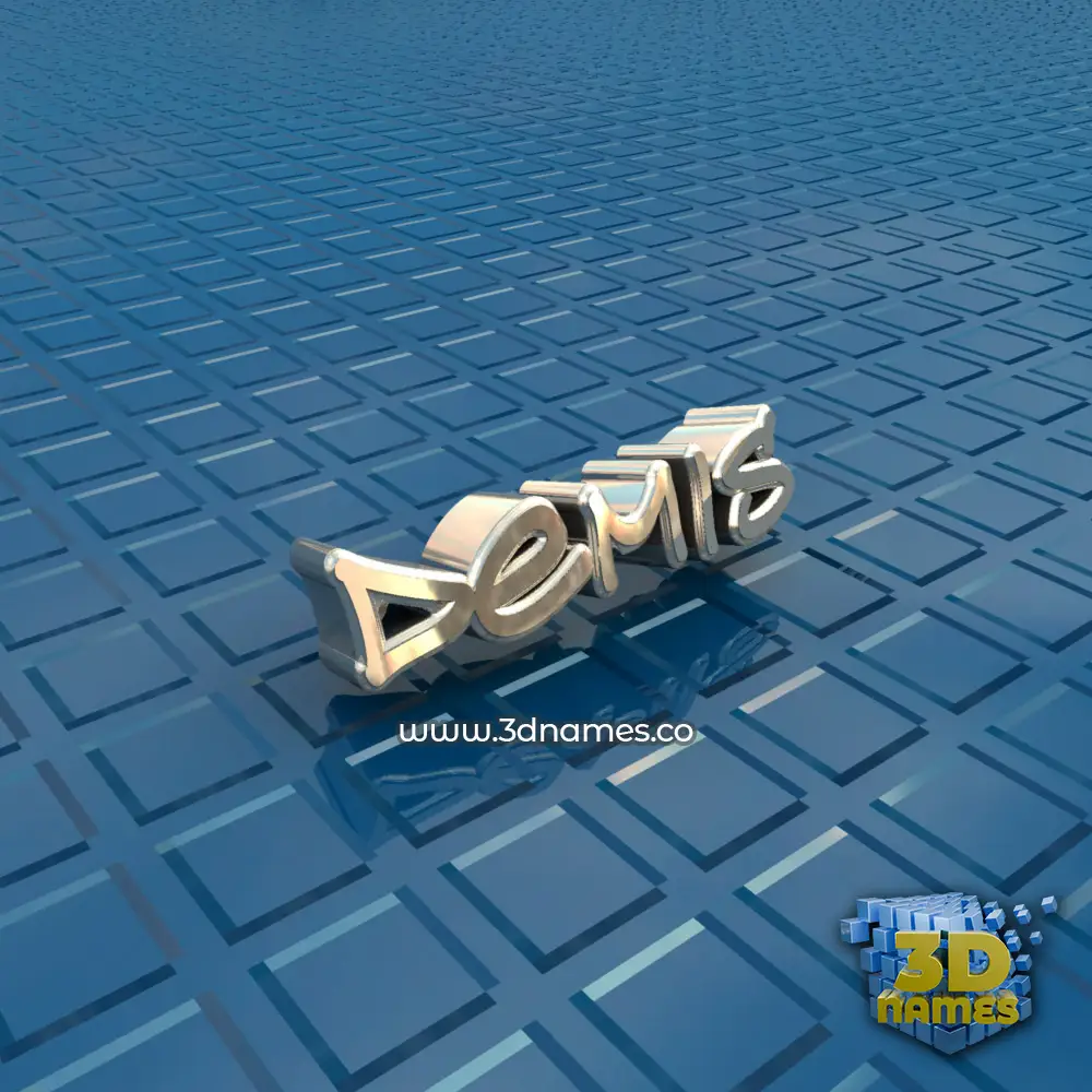 demis in Blue Bling style - 3D name wallpaper