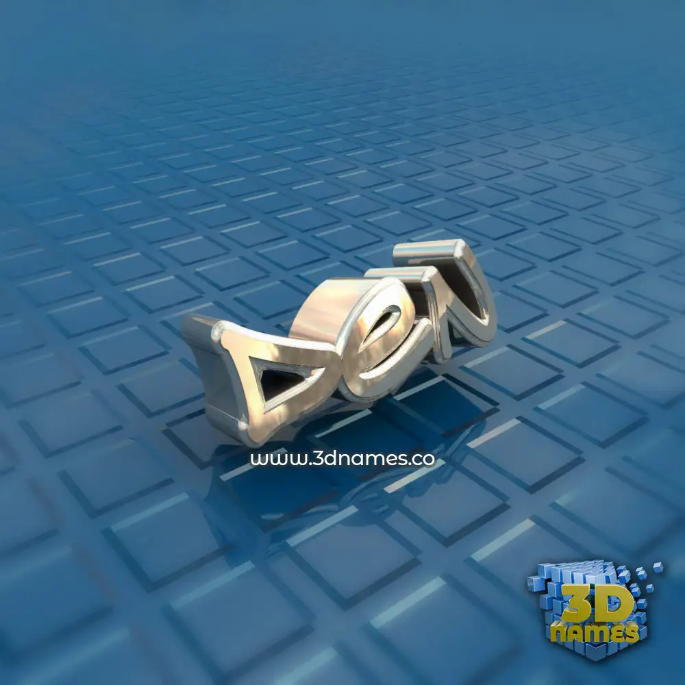 den in Blue Bling style - 3D name wallpaper