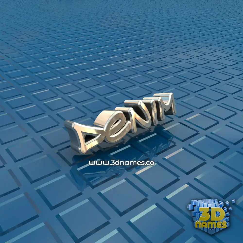 denim in Blue Bling style - 3D name wallpaper