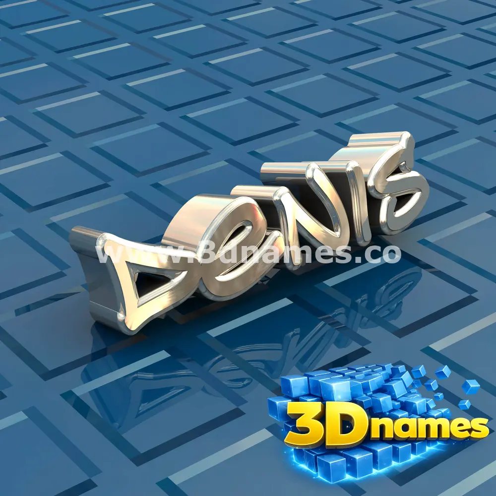 denis in Blue Bling style - 3D name wallpaper