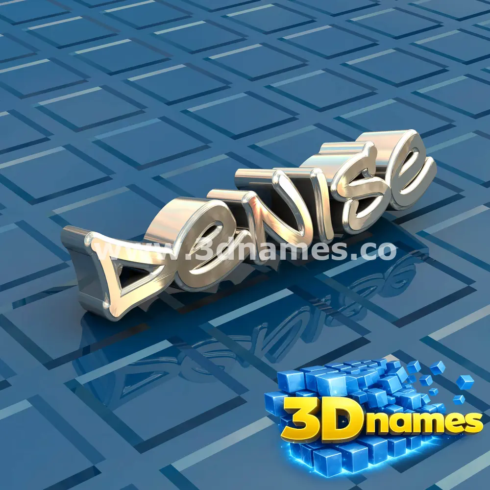 denise in Blue Bling style - 3D name wallpaper