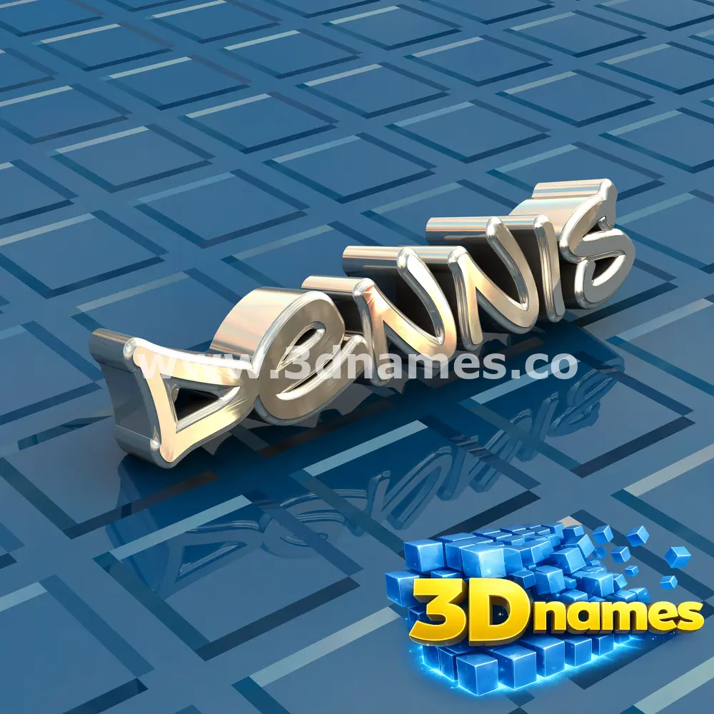 dennis in Blue Bling style - 3D name wallpaper