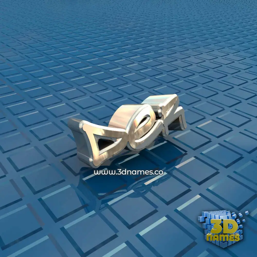 der in Blue Bling style - 3D name wallpaper