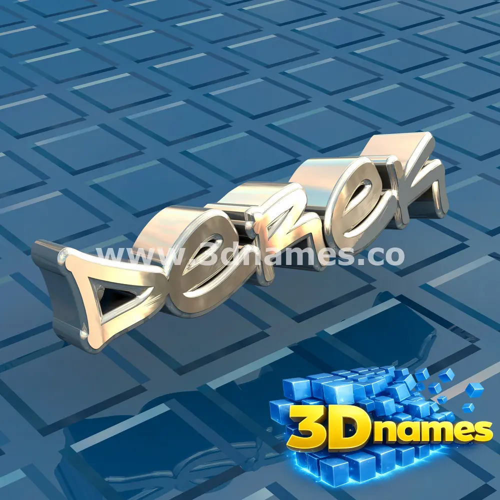 derek in Blue Bling style - 3D name wallpaper