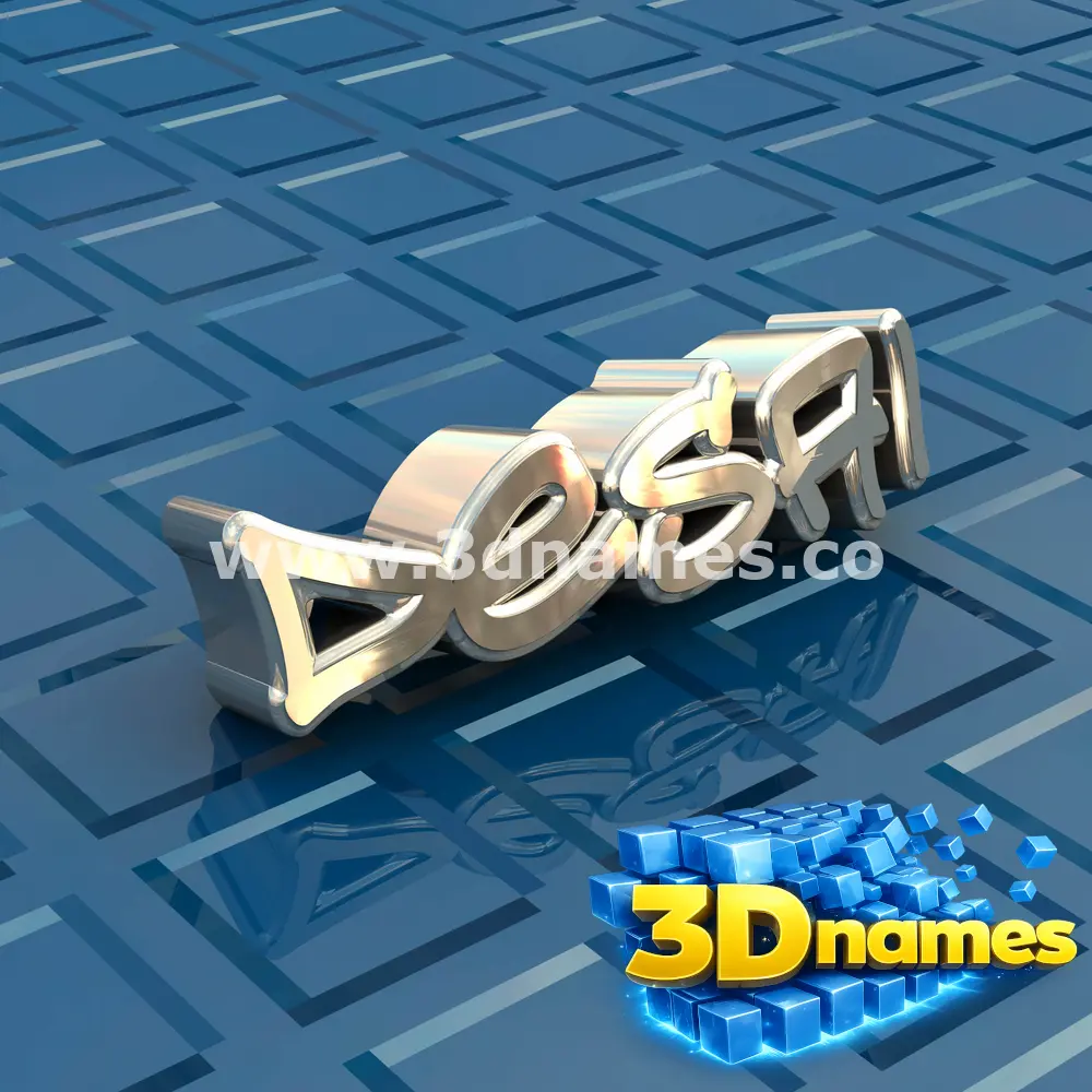 desai in Blue Bling style - 3D name wallpaper
