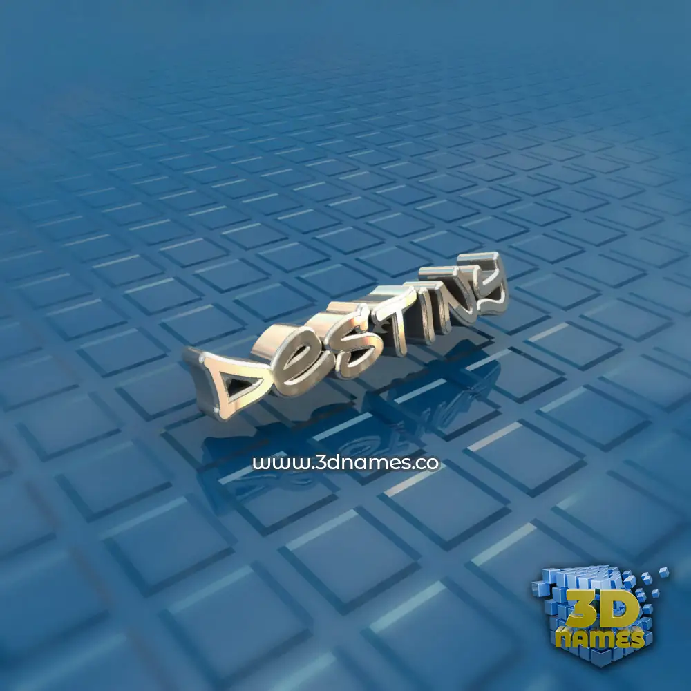 destiny in Blue Bling style - 3D name wallpaper