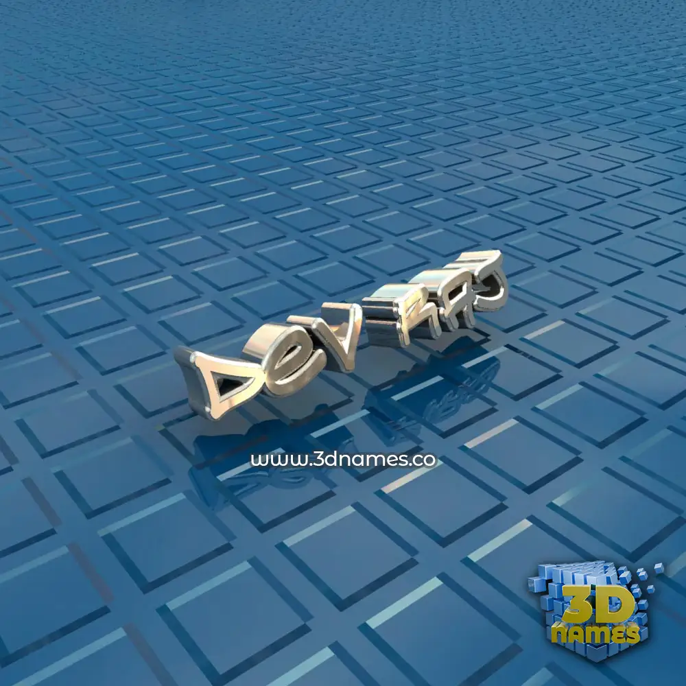dev raj in Blue Bling style - 3D name wallpaper