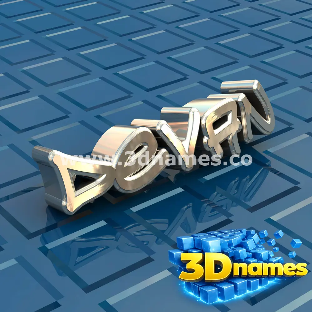devan in Blue Bling style - 3D name wallpaper