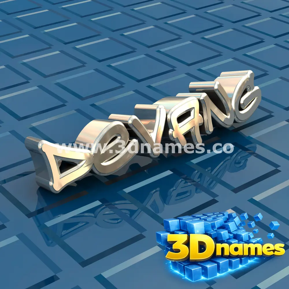 devang in Blue Bling style - 3D name wallpaper