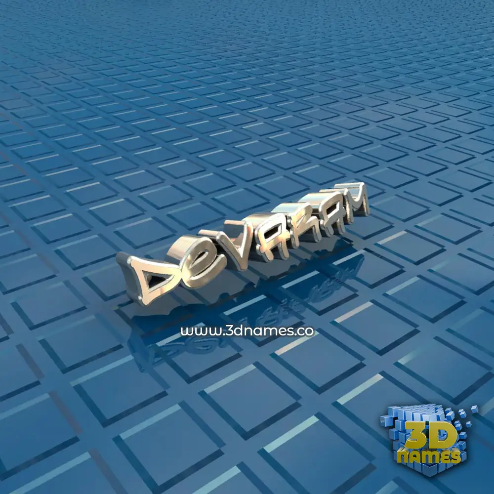 devaram in Blue Bling style - 3D name wallpaper
