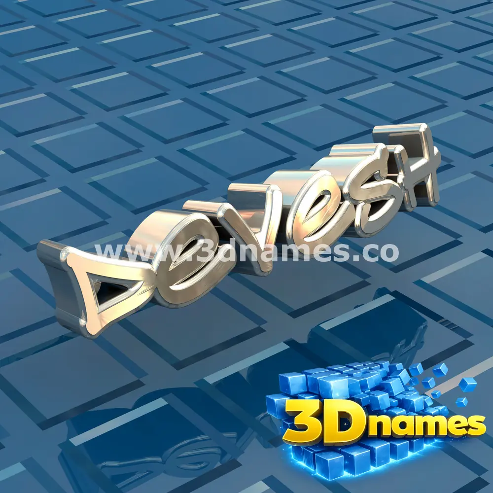 devesh in Blue Bling style - 3D name wallpaper