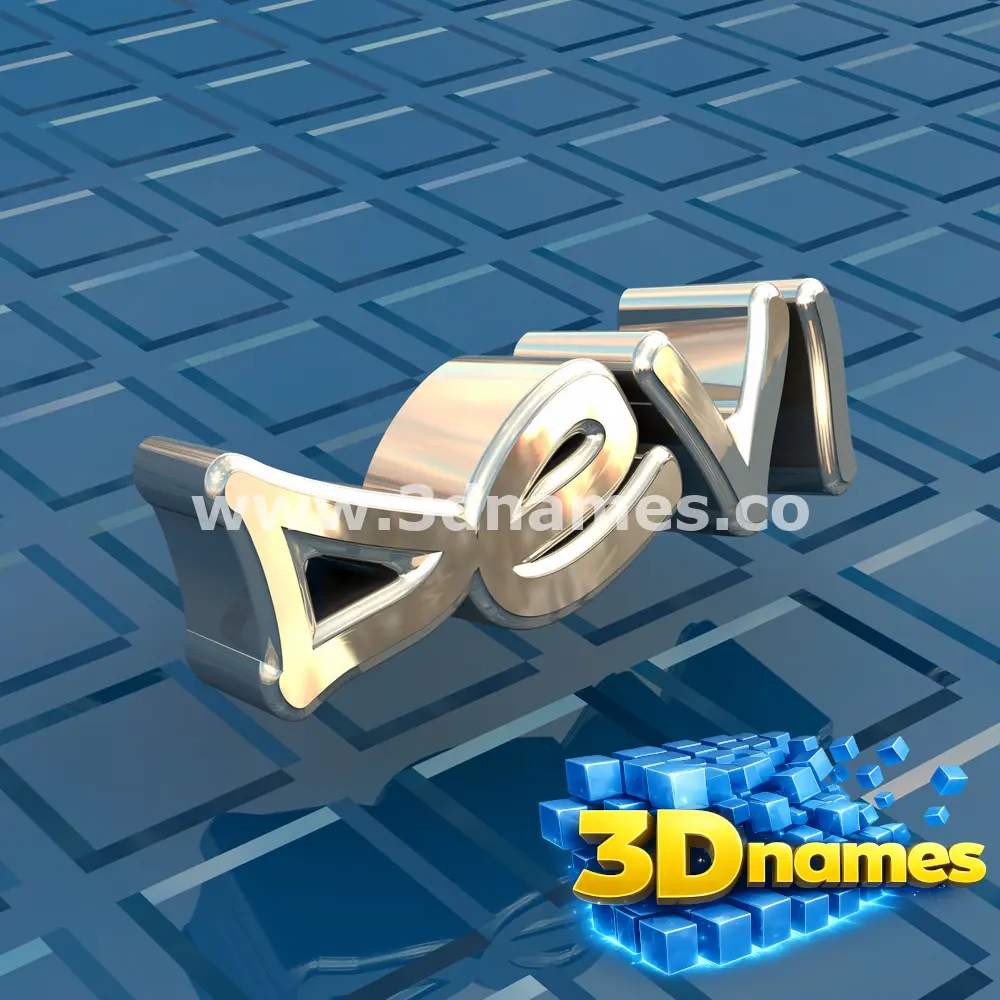 devi in Blue Bling style - 3D name wallpaper