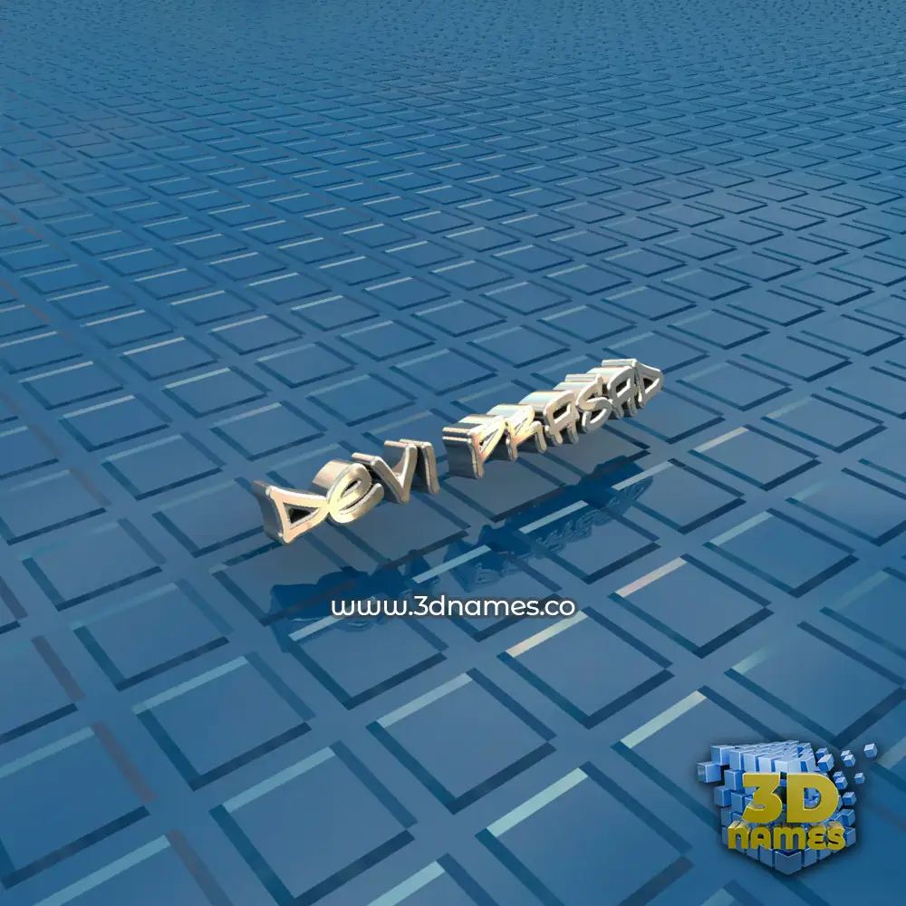devi prasad in Blue Bling style - 3D name wallpaper