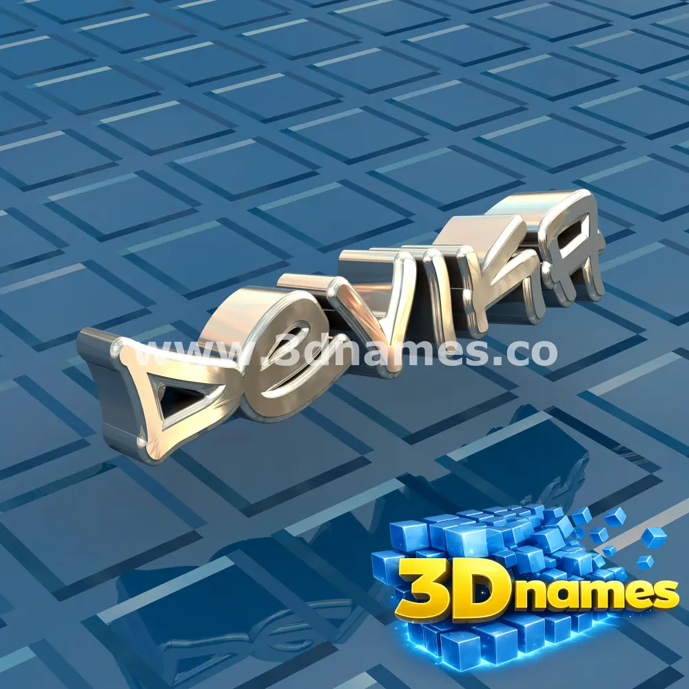 devika in Blue Bling style - 3D name wallpaper