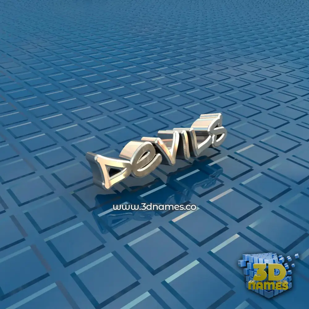 devils in Blue Bling style - 3D name wallpaper