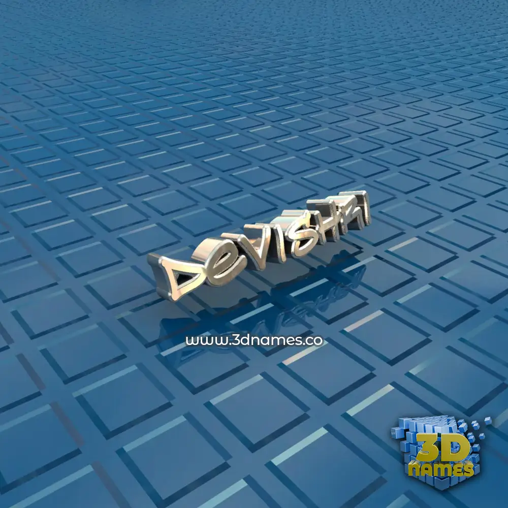 devishri in Blue Bling style - 3D name wallpaper