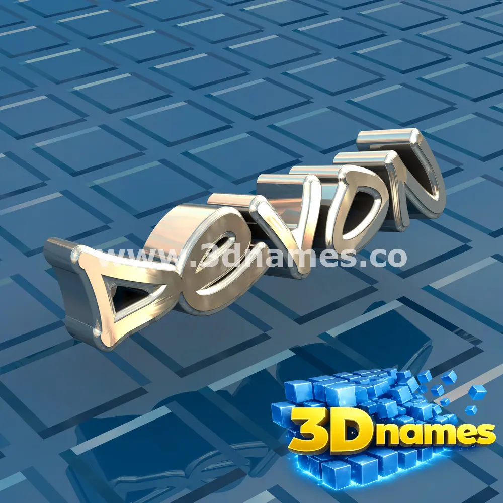 devon in Blue Bling style - 3D name wallpaper