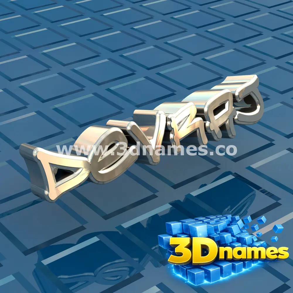 devraj in Blue Bling style - 3D name wallpaper