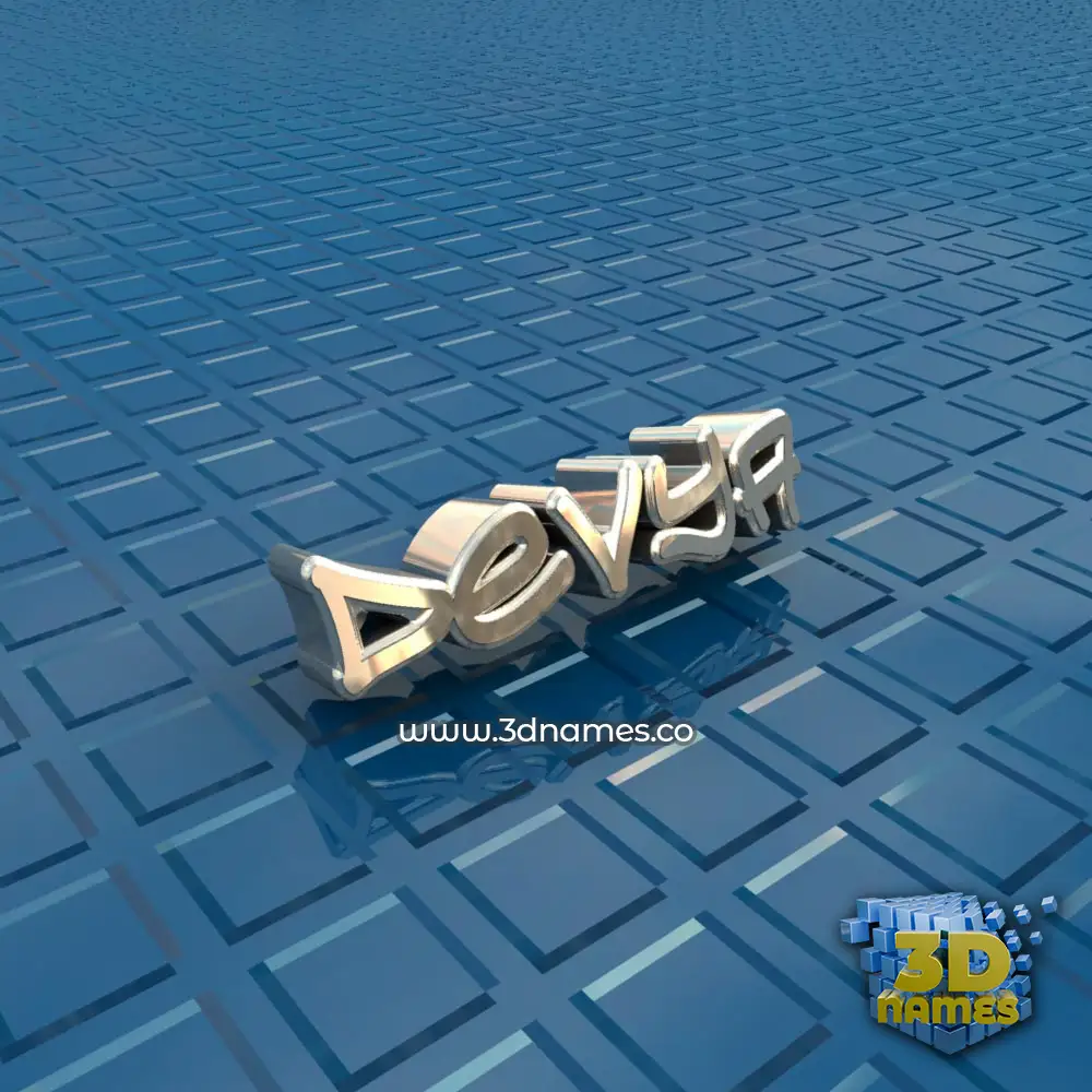 devya in Blue Bling style - 3D name wallpaper