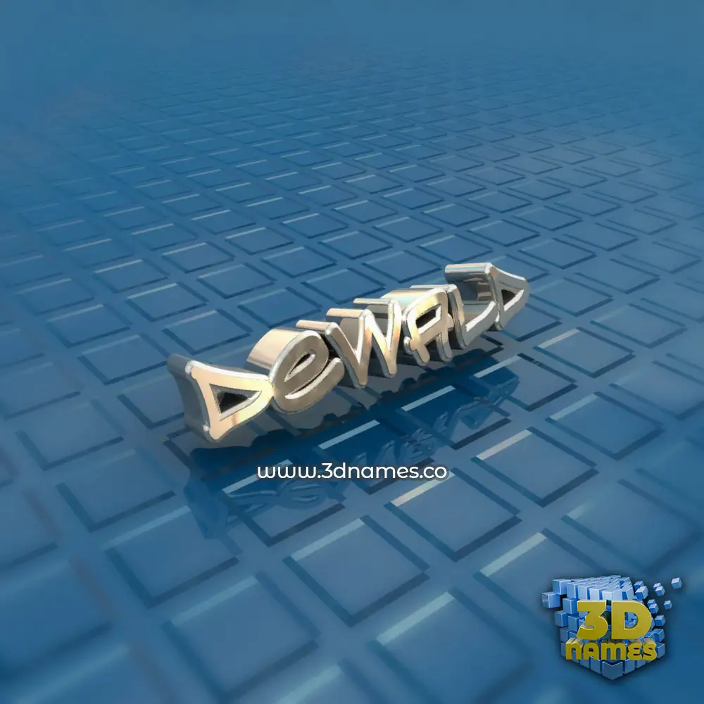 dewald in Blue Bling style - 3D name wallpaper