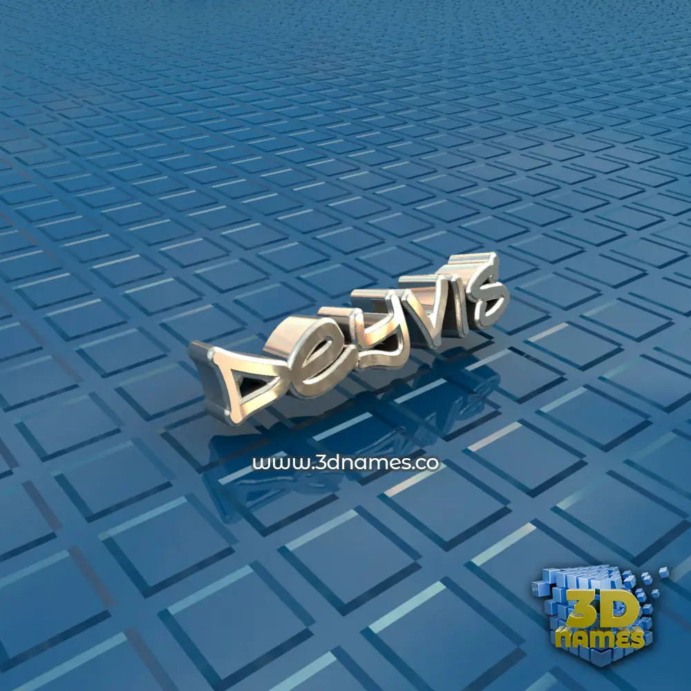 deyvis in Blue Bling style - 3D name wallpaper